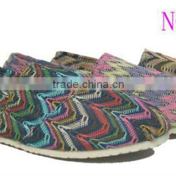 China cheap canvas shoes fashion ladies office shoes