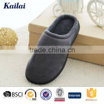 Top quality gray winter cheap man slipper