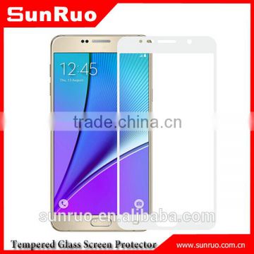 0.33mm 9H hardness full cover gold tempered glass screen protector for galaxy note5