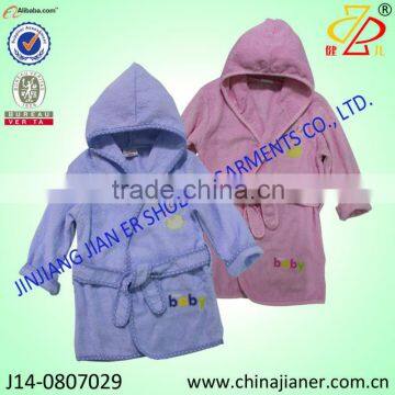 new arrival animal embroidery baby bathrobe wholesale baby clothing winter