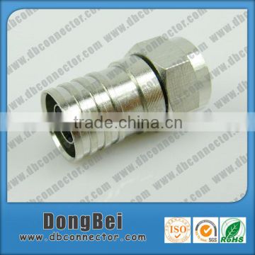 CATV drop coaxial cable f crimp connector