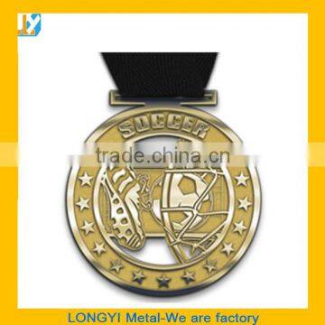 Custom soccer medal, 3D metal medal