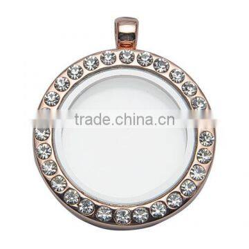 30*20.5mm Rose Gold Plating Crystal, Rhinestone Main Stone And Women's Gender Lockets Wholesale