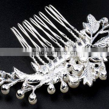 Fashion Wedding Bridal Bride Rhinestone Pearl Hair Comb Accessories Jewelry Head Piece Hair Pins 2016 photo-5