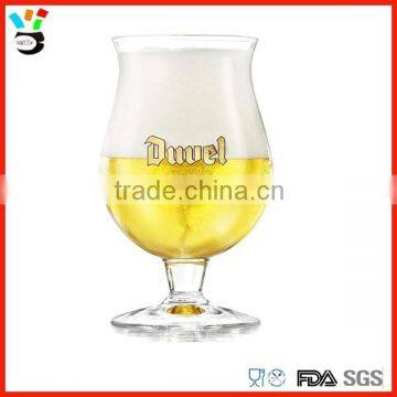 Custom gold decal tulip shaped wine/beer/champagne glass