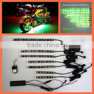 Motorcycle LED Lighting Kit - Multi-Strip Remote Activated RGB Color Changing Kit