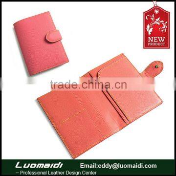 New fashion top quality genuine cowhide leather passport holder, passport case from China Guangzhou factory