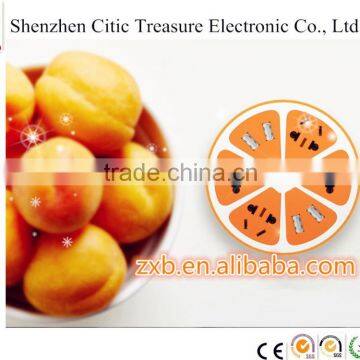 Universal Power Extension Socket Multi Vertical Socket 4 Way Plug Outlet Hexagon Electrical Socket With 4 Usb Ports photo-2