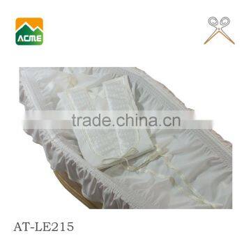 AT-LE215 luxury satin coffin lining supplier