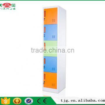 TJG-MC8528 Taiwan Single 5 Door Cheap Metal Lockers Storage Cabinet For Sale