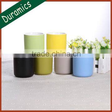 Best selling colored fine porcelain ceramic tea cup without handle