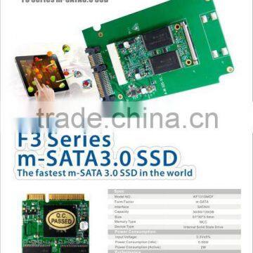 mSATA3.0 high speed SSD with 2.5" adapter for PC