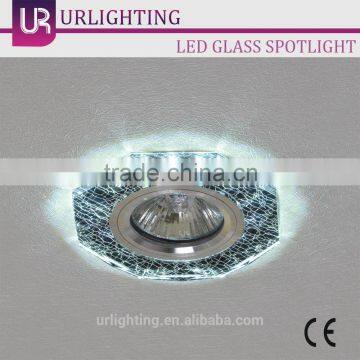 Cracked-ice glass Octagonal surface down light led downlight ceiling light