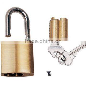 570 replaceable cylinder brass padlock