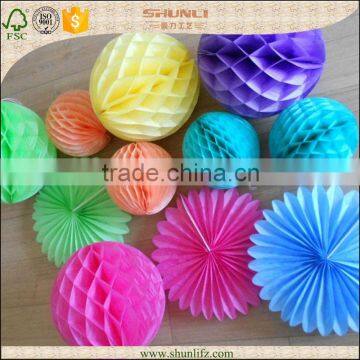 round paper ball Mini Honeycomb Tissue Paper Christmas Ball Garland