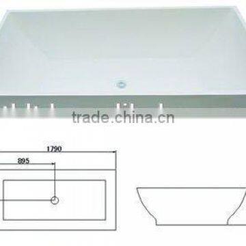 Rectangle ABS Massage Bathtub Aqua Spa Whirlpool With Deep Bathtub photo-2