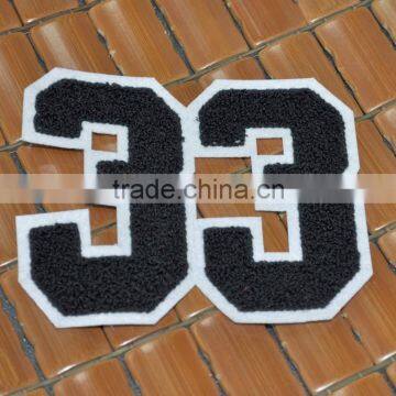 embroidered digital numbers for sports man and sporting fashion