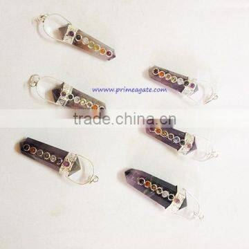 Amethyst Double Point Pendants