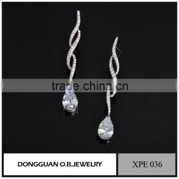 The latest hot sale new fashion earrings with crystal for women/earring design