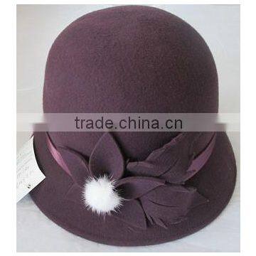 best selling wool cloche hats for girls from China factory