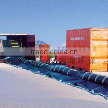 Oil inflatable rubber boom