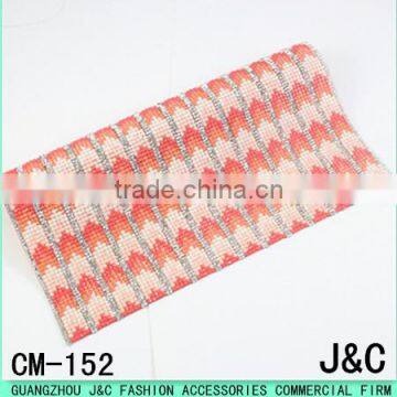 24 * 40mm Acrylic Rhinestone Orange Mesh photo-2