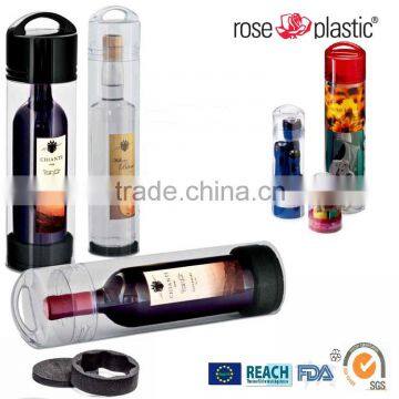 PP PE PVC transparent or colored blow moulding telescopic screw twist plastic storage tube packaging for consumerables