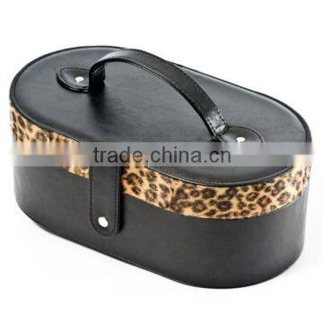 Custom mirrored Packaging Pu leather Cosmetic Box