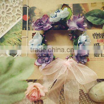 Handmade Paper Bridal Hair Accessory Flower Garland Artificial Hand Decoration and Garland for Festival and Wedding