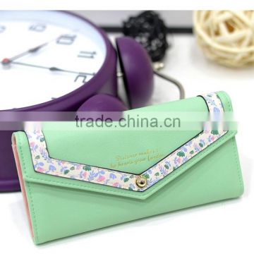 Custom2016 trend brand wallet ladies with flower