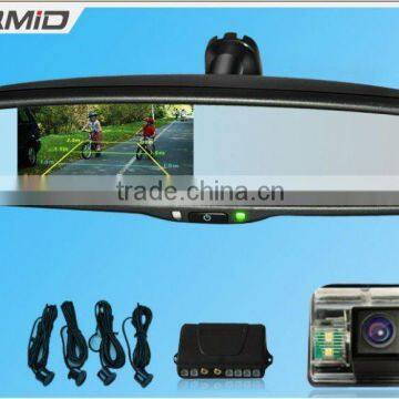 3-color digital LED display monitor , 4.3ich car rear view mirror