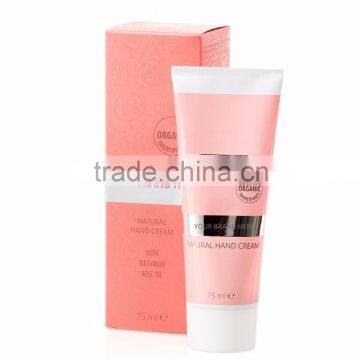 Hand Cream With Bulgarian Rose Oil, Natural Cosmetic Product - 75 ml. Private Label Available. Made in EU