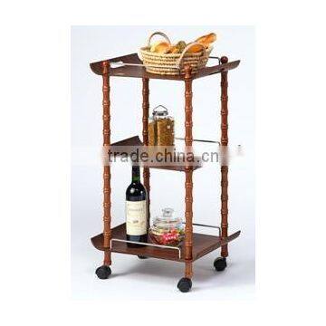 Wine rack, Wine Trolley, Convenience wine rack, mahogamy trolley