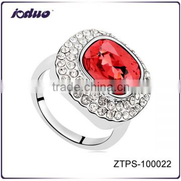 New arrivals classical red Austrian crystal new design finger ring