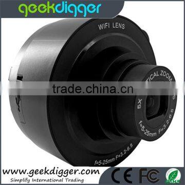 AMKOV JQ1 4X Digital 5X Optical Zoom Wifi Digital Camera Selfie Lens-style 20MP Full HD 1080P 30fps