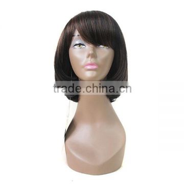 Most popular 130g 14inch hair short straight fashion synthetic hair wig