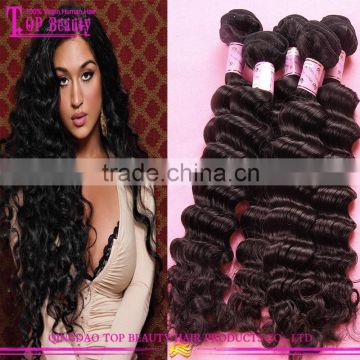 2015 Top selling 100% real mamaysian human hsir factory price brand name hair weave