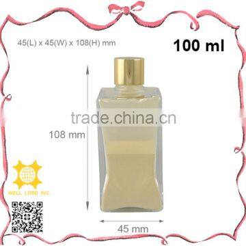 100ml shining gold cap shimmer powder refillable glass bottle