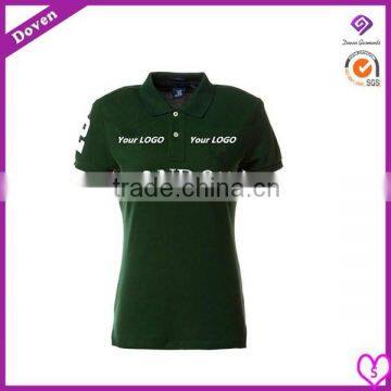 240gsm cotton pique polo shirt for women