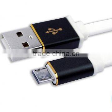 new premium flat cable charger data cable USB 2.0 metal connector retractable USB otg cable for andorid mobile phone