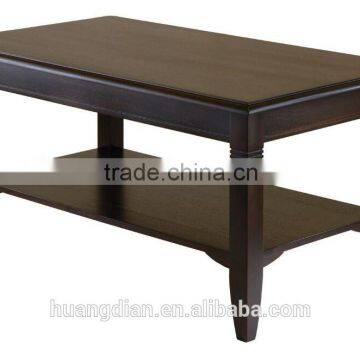 factory price modern black long solid wood dining room coffee table