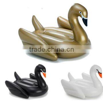 Inflatable Swan Pool Toys 150CM PVC Swimming Ring Lounge Pool Giant Rideable Swan Inflatable Float Toy Raft Ocean Floating