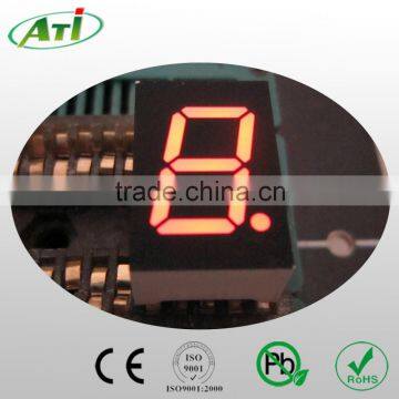 0.36 inch led display, 1 digit red color 7 segment