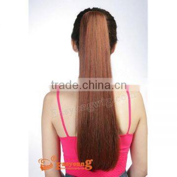 Blonde Long Straight Synthetic Claw Clip Pony Tail Hair Pieces photo-3