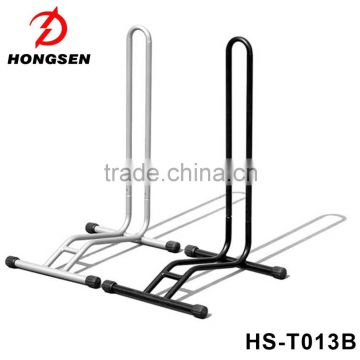 Stainless steel floor bike stand bicycle front or rear wheel parking rack