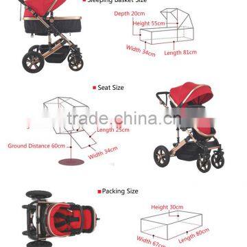 Lightweight Colorful Aluminium Alloy Baby Strollers Baby Pram Baby Push Chair Folding Easily 600D Oxford Polyster Fabric photo-6