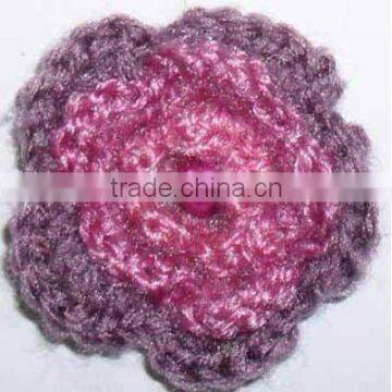 Crochet flower with beads