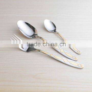 Stainless China flatware! different kinds of gold plated flatware made in China