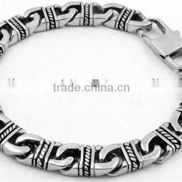 Novelty vintage punk style 316 L stainless steel chain bracelet