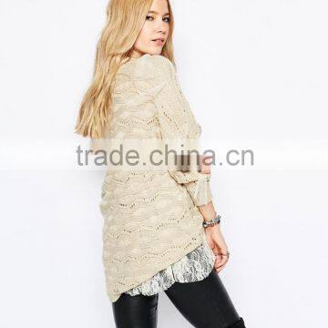 Women Men Children 100% Acrylic Hippie Longline Knit Sweater